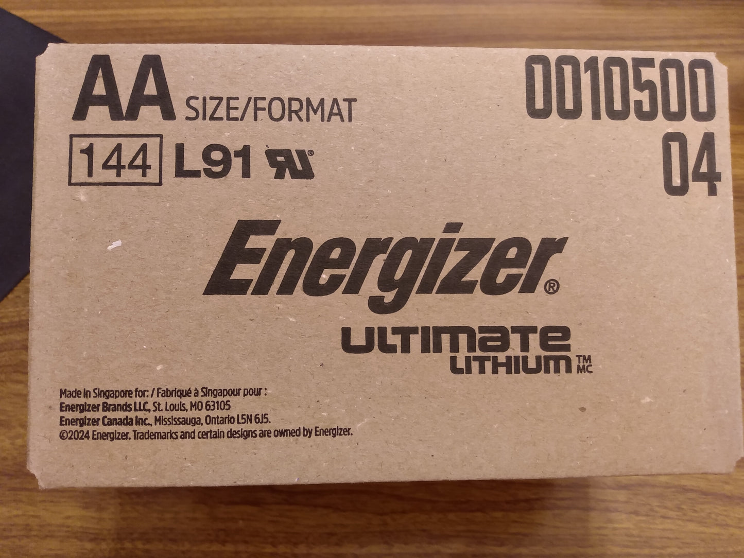ENERGIZER L91 LITHIUM AA 144 BULK
