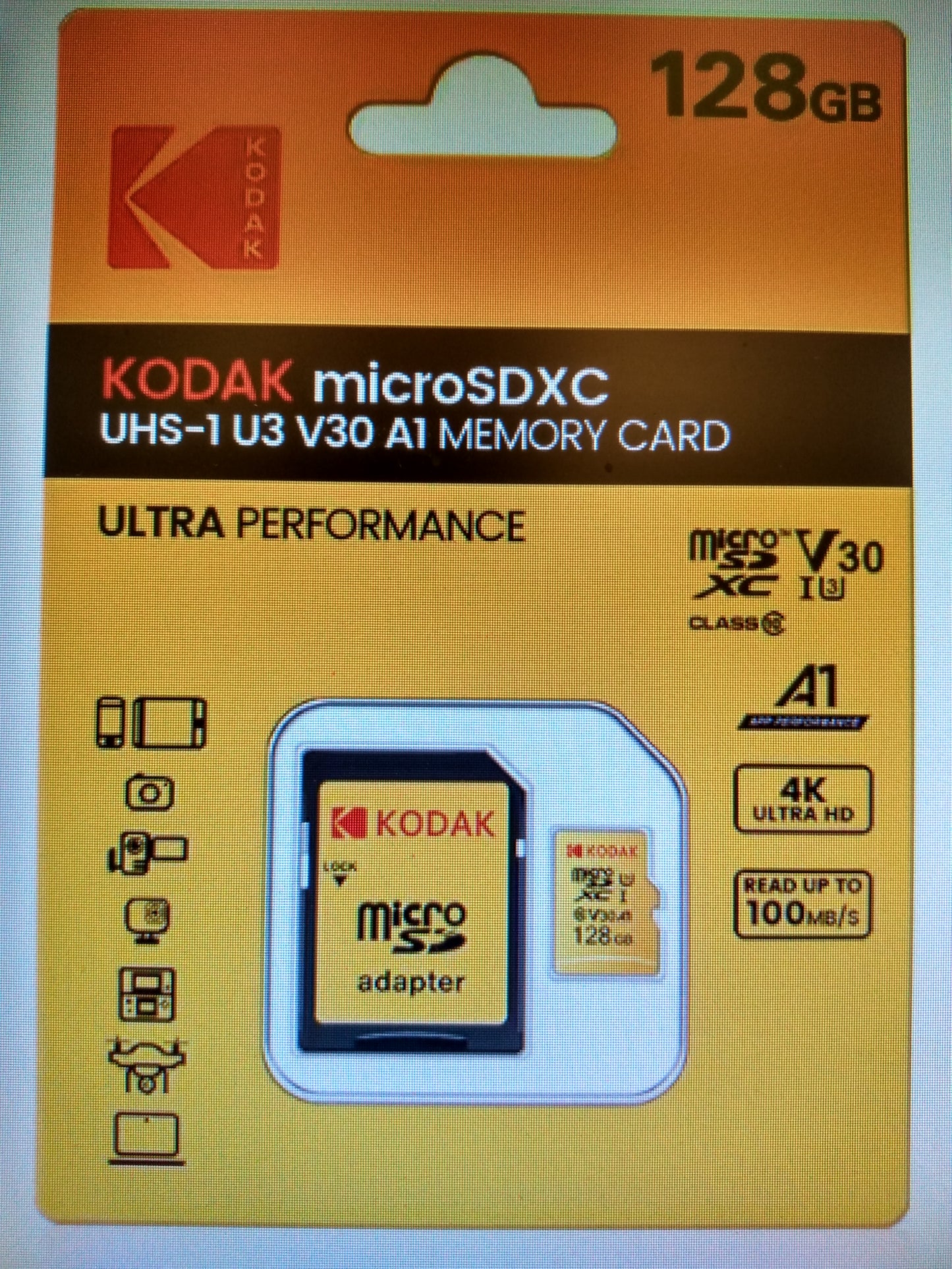 KODAK 128GB MIRCO SDHC MEMORY CARD