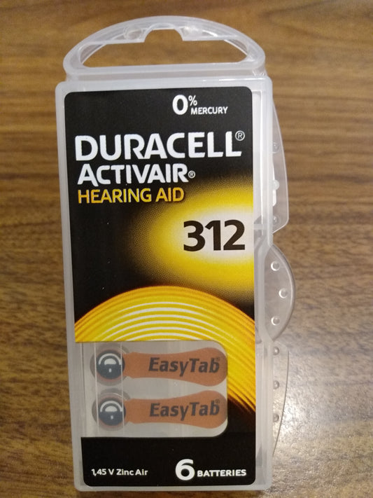 DURACELL ACTIVAIR 312 HEARING AID 6/CARD