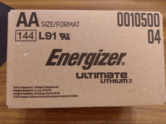 ENERGIZER L91 LITHIUM AA 144 BULK