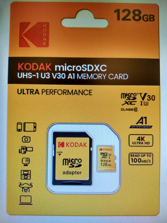 KODAK 128GB MIRCO SDHC MEMORY CARD