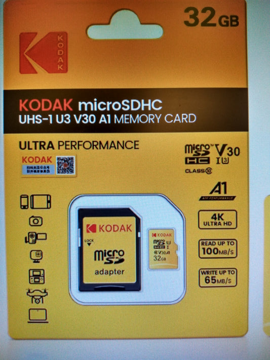 KODAK 32GB MIRCO SDHC MEMORY CARD