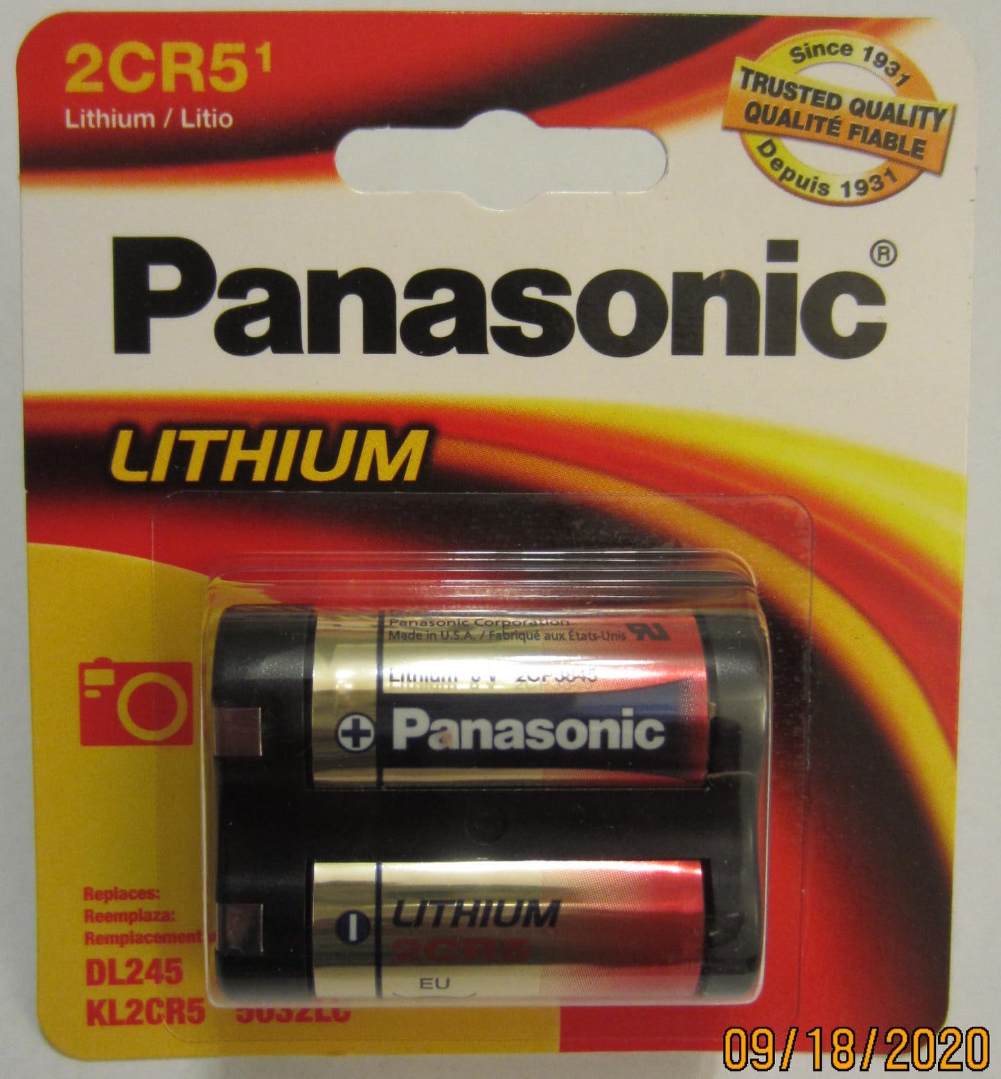 PANASONIC 2CR5 CARDED